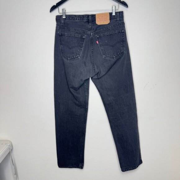 Vintage Levi’s 90s 501 Black Charcoal Denim Jeans 32/30 - Picture 4 of 15